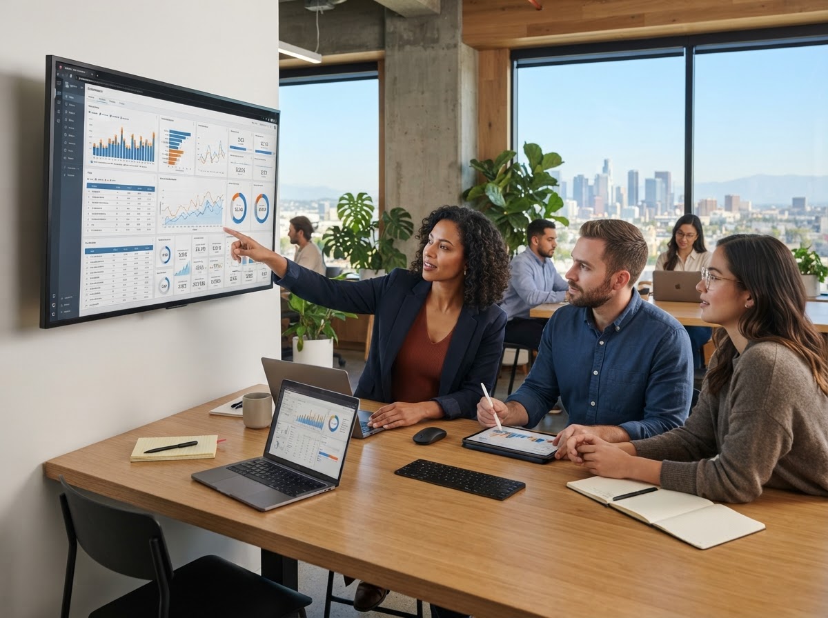 Jettomnis AI analyst reviewing a multi-pane data dashboard